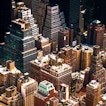 A sky shot of a city.