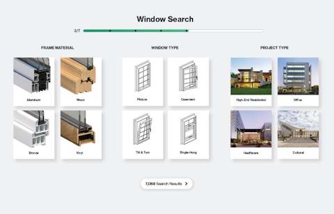 A screenshot of the Acelab website that shows a window search.